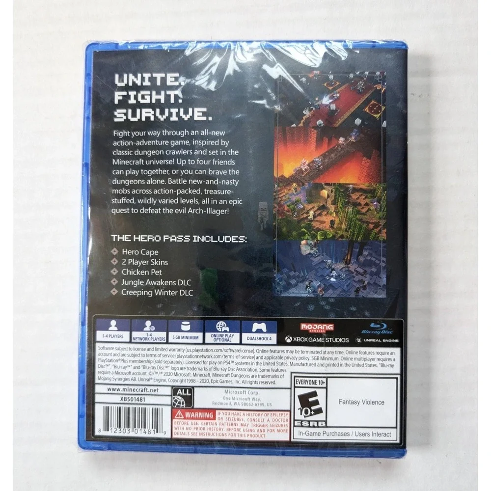 READ Minecraft Dungeons Hero Edition SEALED Sony PlayStation 4 PS4